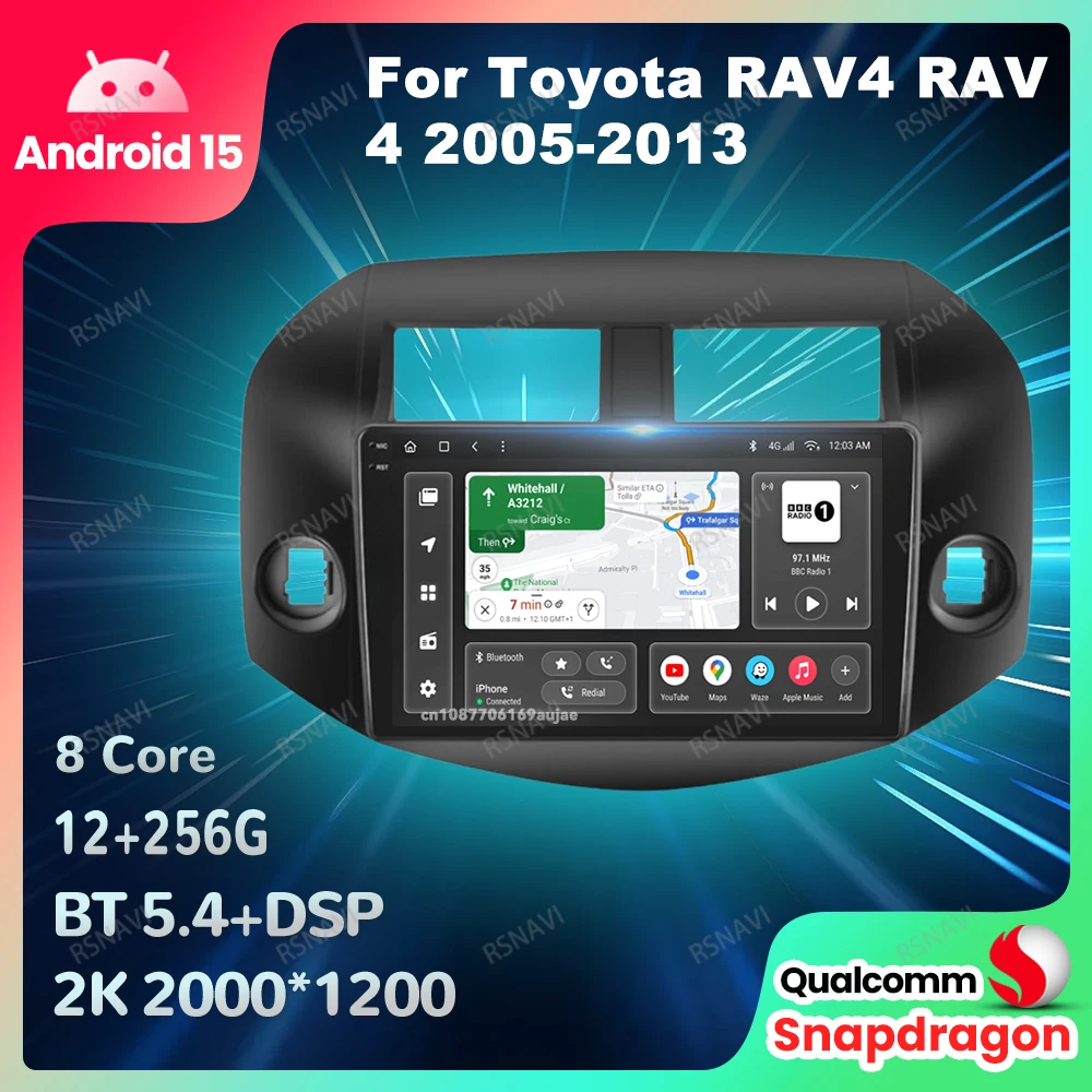 Car Radio Android 15 For Toyota RAV4 RAV 4 2005-2013 BT Stereo Wireless Carplay Auto 4G LTE Viedo Player 5G WIFI Autoradio GPS
Car Radio Android 15 For Toyota RAV4 RAV 4 2005-2013 BT Stereo Wireless Carplay Auto 4G LTE Viedo Player 5G WIFI Autoradio GPS