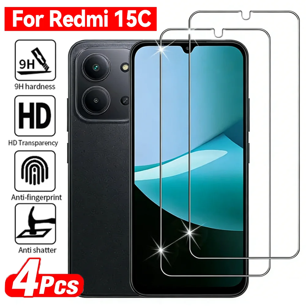 1-4pcs Ultra HD Tempered Glass for Redmi 15C Screen Protector Full Cover 9H Anti-scratch Protective Films for Xiaomi Redmi 15C
1-4pcs Ultra HD Tempered Glass for Redmi 15C Screen Protector Full Cover 9H Anti-scratch Protective Films for Xiaomi Redmi 15C