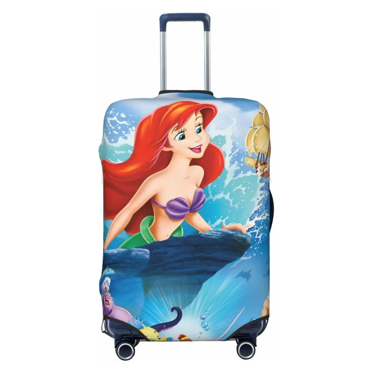Чехол для чемодана с изображением Русалочки, забавный защитный чехол для чемодана, подходит для чемоданов 18-32 дюймов
Чехол для чемодана с изображением Русалочки, забавный защитный чехол для чемодана, подходит для чемоданов 18-32 дюймов
