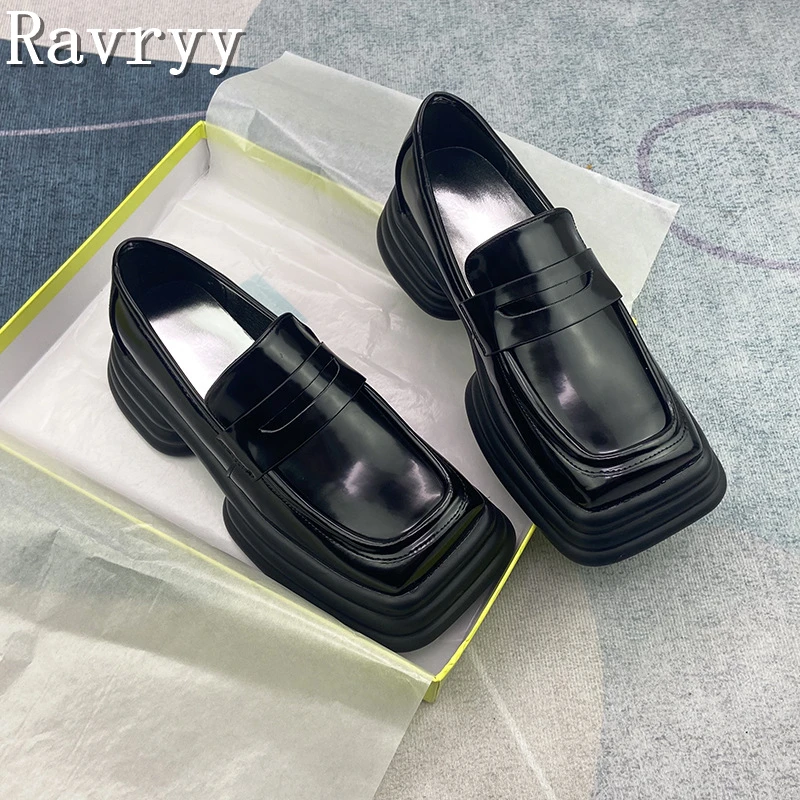 Women British Style Black Leather Loafer Fashion Square Toe Thick Sole Waterproof Platform Lolita High Heels Mary Jane Shoes
Women British Style Black Leather Loafer Fashion Square Toe Thick Sole Waterproof Platform Lolita High Heels Mary Jane Shoes