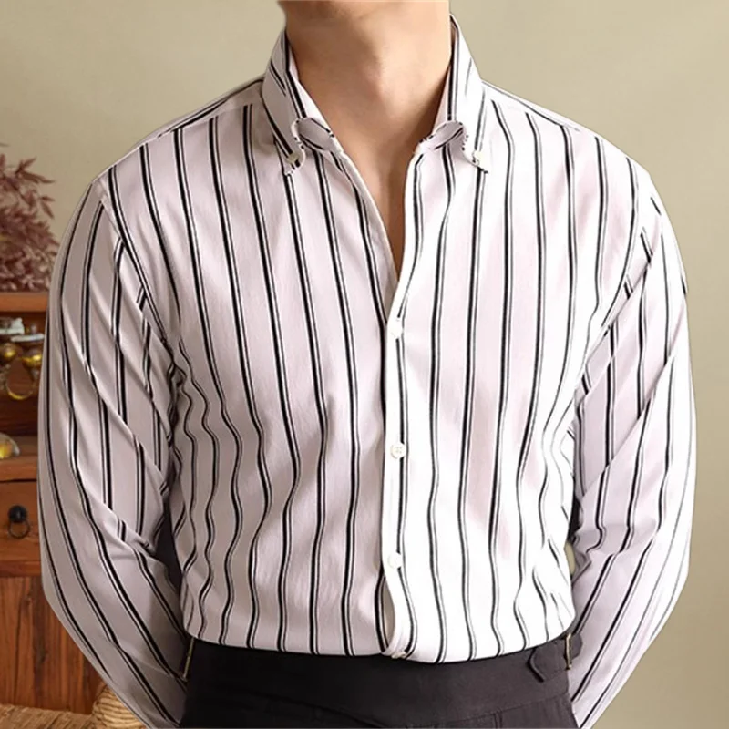 Italian British Style Men Long Sleeve Striped Shirt High Quality Casual Stripe Shirt Print Shirt Dress Camisa Masculina Social
Italian British Style Men Long Sleeve Striped Shirt High Quality Casual Stripe Shirt Print Shirt Dress Camisa Masculina Social