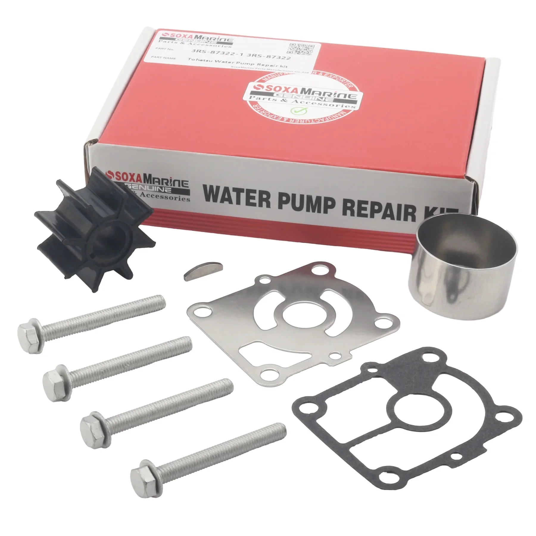 3RS-87322 Water Pump Repair Service Kit for Nissan Tohatsu 9.9 15 20 HP 9.9E 15E 20E Outboard Boat Motor 3LD-65021
3RS-87322 Water Pump Repair Service Kit for Nissan Tohatsu 9.9 15 20 HP 9.9E 15E 20E Outboard Boat Motor 3LD-65021