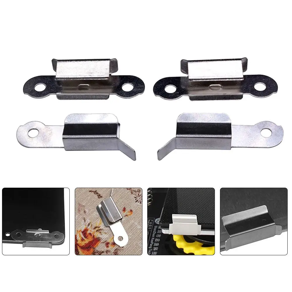 4Pcs Stainless Steel Heated Bed Glass Clamps Stable Fixing Clips for 3D Printer Accessories Clamp Glass Clamp
4Pcs Stainless Steel Heated Bed Glass Clamps Stable Fixing Clips for 3D Printer Accessories Clamp Glass Clamp