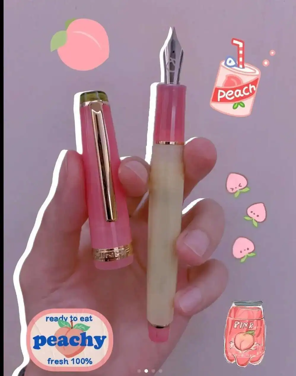 Перьевая ручка Jinhao 82 Summer Edition с персиковой газировкой и оранжевым наконечником
Перьевая ручка Jinhao 82 Summer Edition с персиковой газировкой и оранжевым наконечником