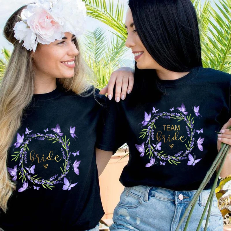 Блузки подружки невесты для свадебной команды, футболка Future Bride To Be, женские футболки для девичника, одинарные прощальные вечерние, свадебные футболки с цветочным веном
Блузки подружки невесты для свадебной команды, футболка Future Bride To Be, женские футболки для девичника, одинарные прощальные вечерние, свадебные футболки с цветочным веном