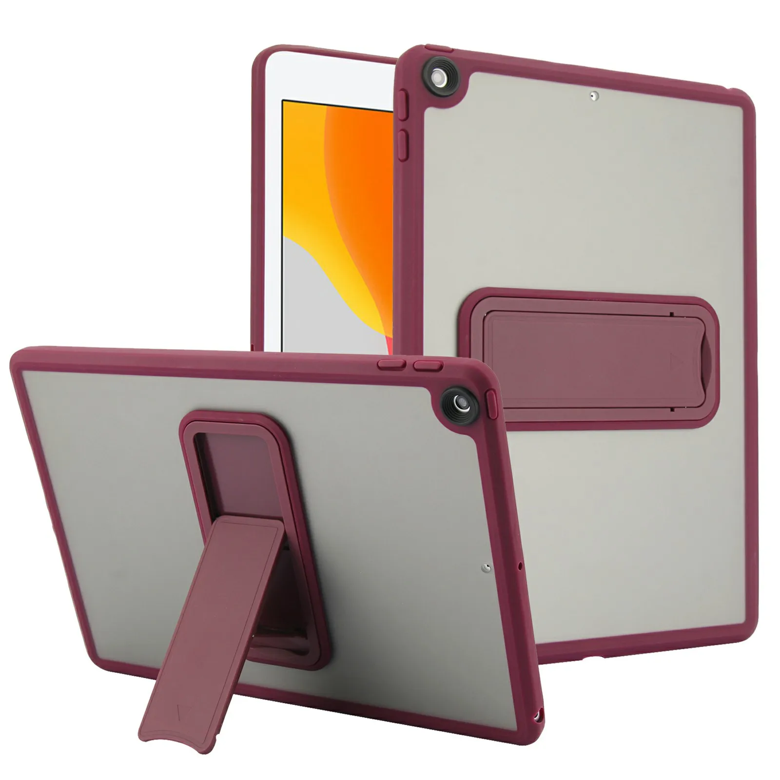 Tablet Case with Kickstand For iPad 10.2 (2021) / (2020) / (2019) TPU + PC Skin-Touch Cover - Wine Red
Tablet Case with Kickstand For iPad 10.2 (2021) / (2020) / (2019) TPU + PC Skin-Touch Cover - Wine Red