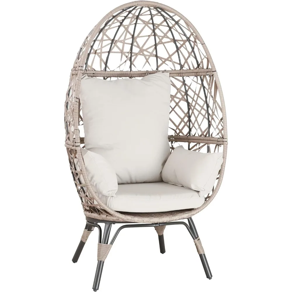 Patio Tree Outdoor/Indoor Wicker Egg Chair, Patio Lounge Chair with 4 Cushions and Steel Frame, Beige
Patio Tree Outdoor/Indoor Wicker Egg Chair, Patio Lounge Chair with 4 Cushions and Steel Frame, Beige