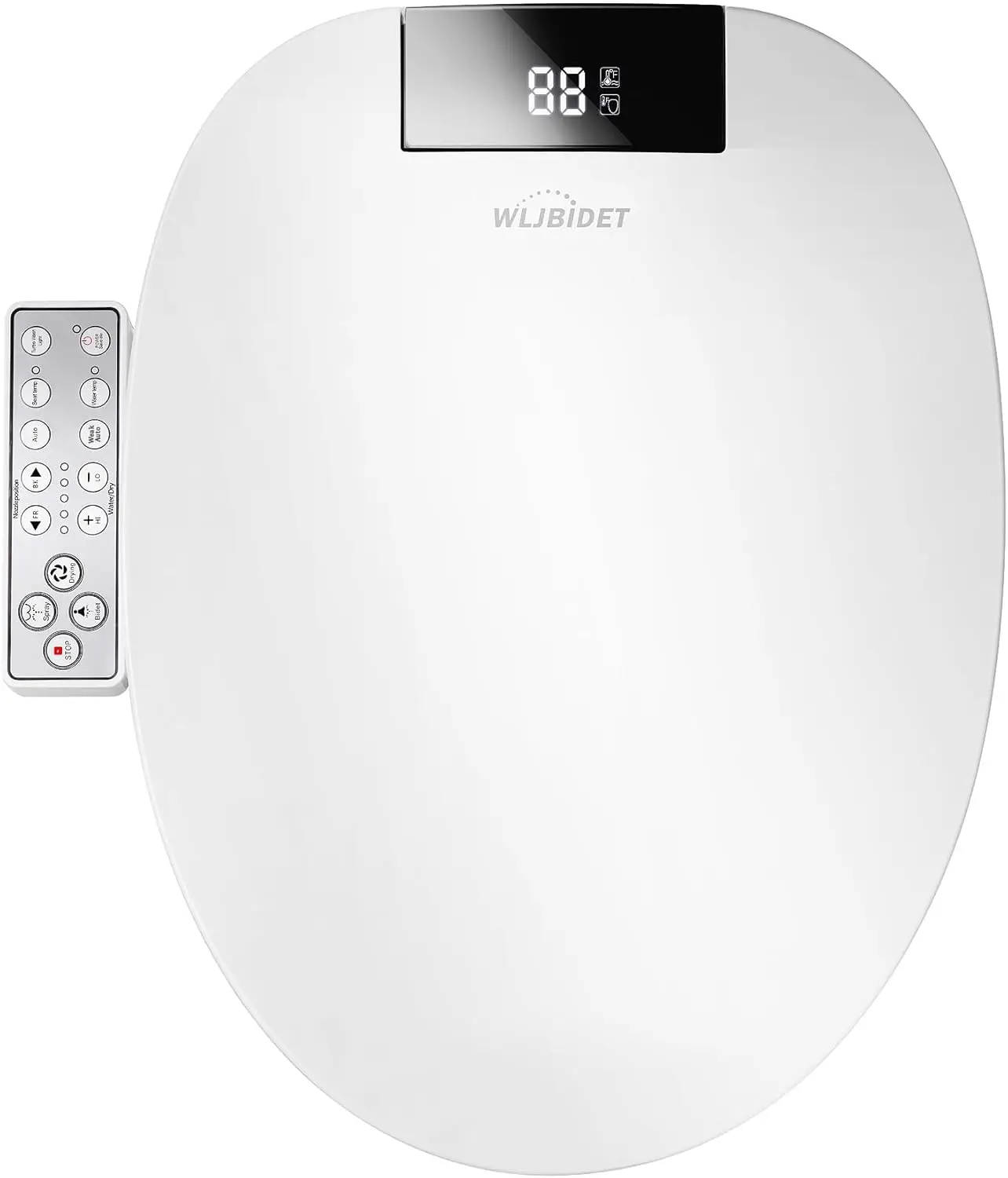Bidet Toilet Seat, Instant Warm Water, Self-Cleaning Nozzle, Heated Seat, Warm Air Drying, Soft Closed Lid, Elongated
Bidet Toilet Seat, Instant Warm Water, Self-Cleaning Nozzle, Heated Seat, Warm Air Drying, Soft Closed Lid, Elongated