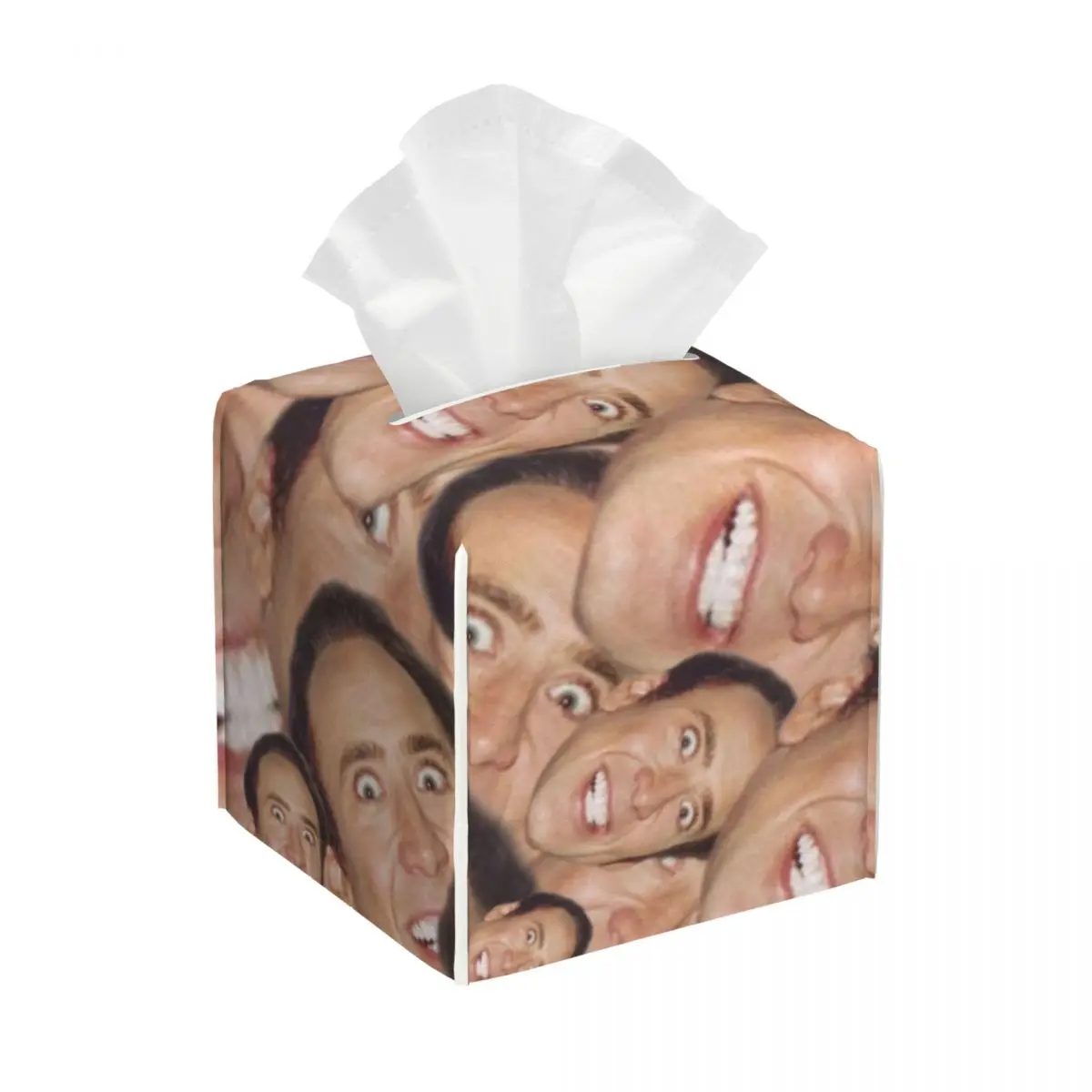 Пользовательский Николас Кейдж лицо коллаж дизайн коробка для салфеток крышка квадратная искусственная кожа забавный мем держатель для салфеток для лица для дома
Пользовательский Николас Кейдж лицо коллаж дизайн коробка для салфеток крышка квадратная искусственная кожа забавный мем держатель для салфеток для лица для дома