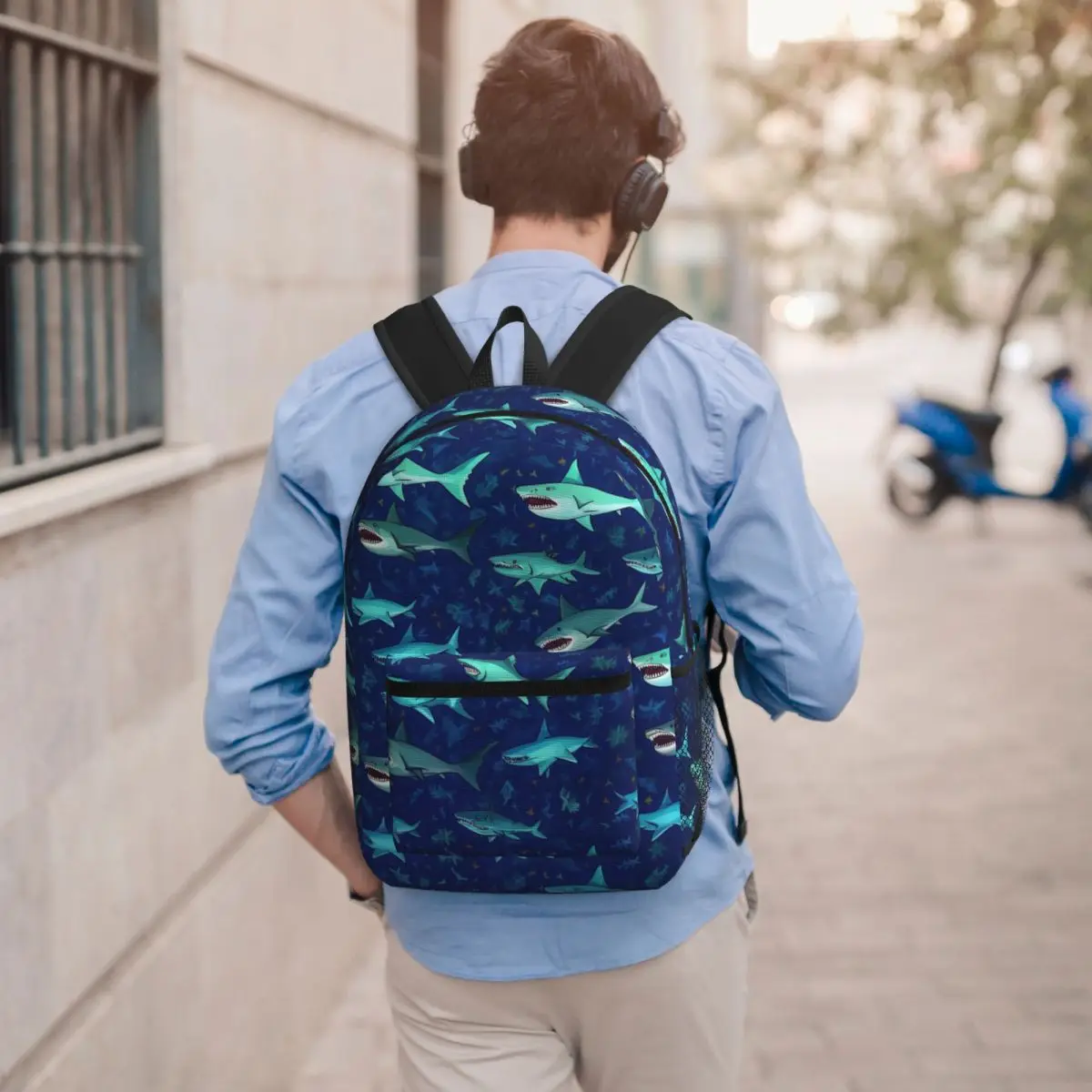 Blue Cartoon Shark Animal Pattern Backpack Student BookBag Kids School Bag Laptop Shoulder Bags for Men Women
Blue Cartoon Shark Animal Pattern Backpack Student BookBag Kids School Bag Laptop Shoulder Bags for Men Women