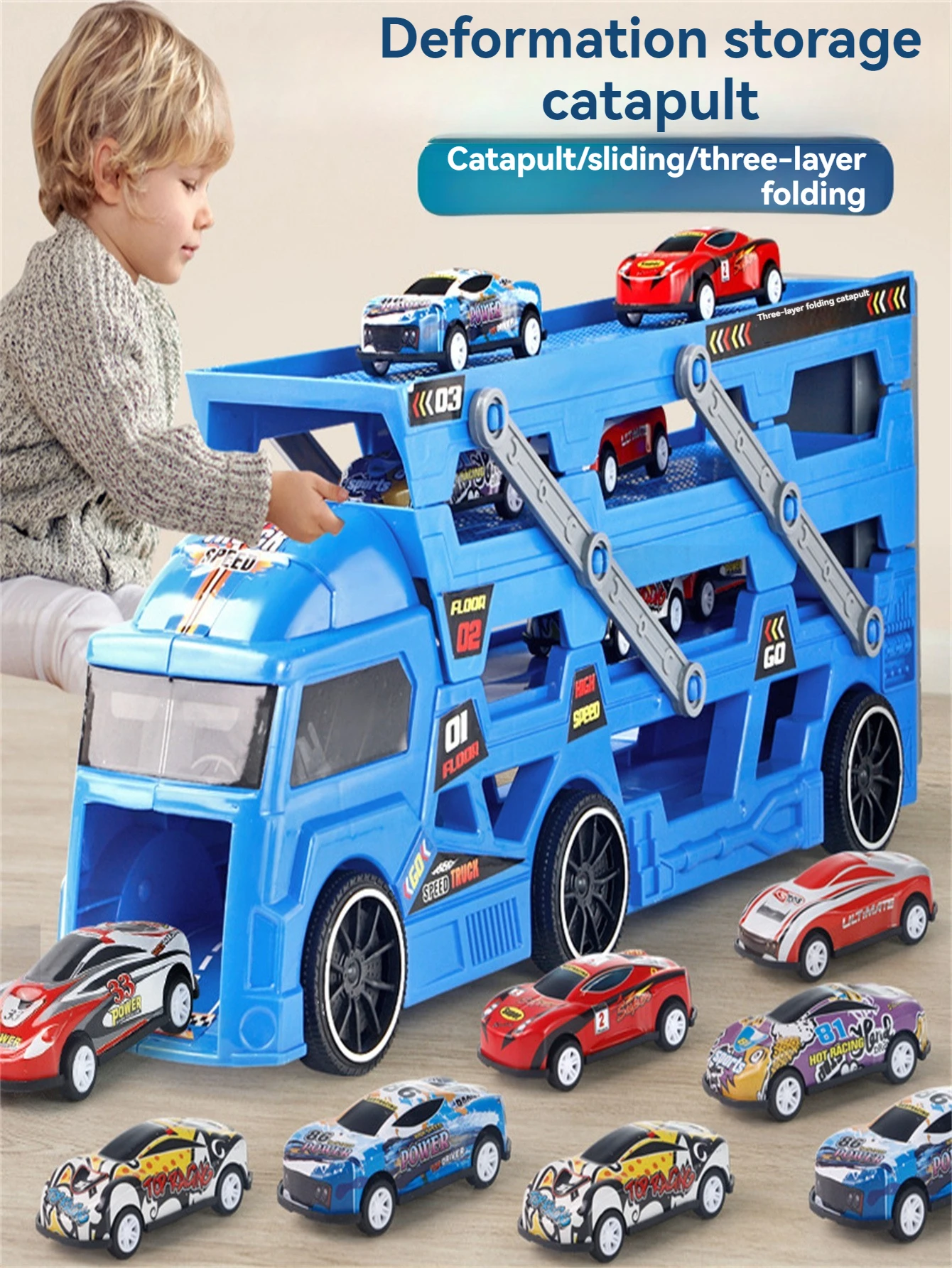 Deformable pressing ejection large truck track engineering vehicle folding track 6 alloy car set for children aged3-12 as a gift
Deformable pressing ejection large truck track engineering vehicle folding track 6 alloy car set for children aged3-12 as a gift