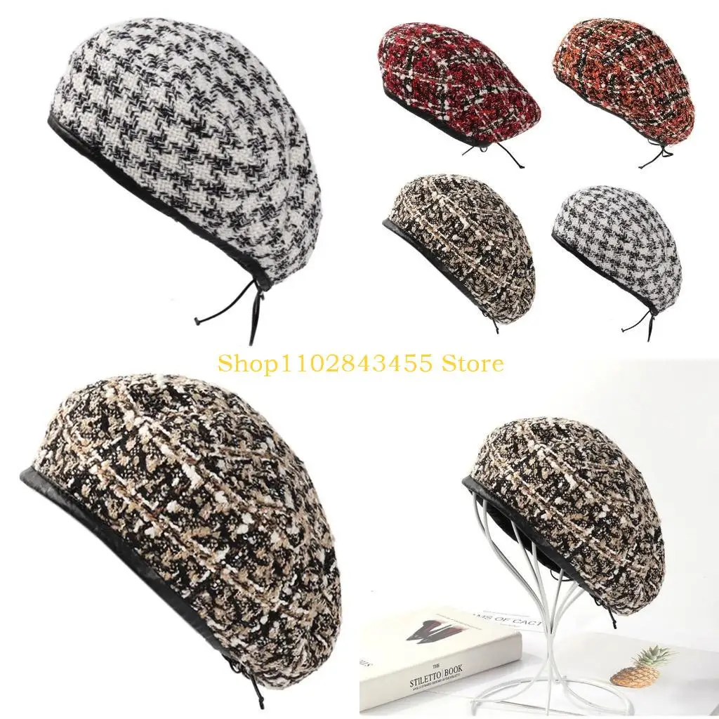 49MC Vintage Small Fragrance Plaid Beret Adjustable Elegant Painter Hat Show Face Small for Outdoor Activities Gatherings
49MC Vintage Small Fragrance Plaid Beret Adjustable Elegant Painter Hat Show Face Small for Outdoor Activities Gatherings