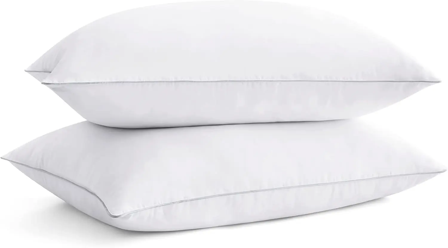 ® Goose Feathers Bed Pillows, 100% Cotton Cover, King Size Hotel Collection Pillows Set Of 2 For Sleeping With Silver Piping,
® Goose Feathers Bed Pillows, 100% Cotton Cover, King Size Hotel Collection Pillows Set Of 2 For Sleeping With Silver Piping,