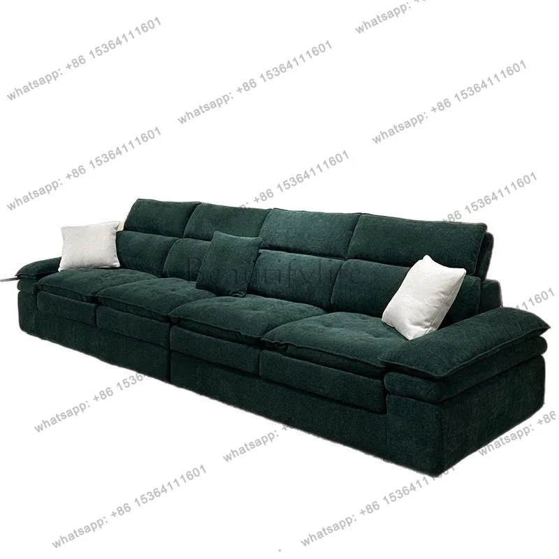 Fully removable and washable retro French high backrest cotton and linen sofa fabric dark green advanced straight row
Fully removable and washable retro French high backrest cotton and linen sofa fabric dark green advanced straight row
