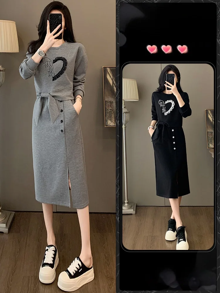 Unique Spor Sle Sweatirt Skirt Set Women's Spring 2026 Trendy Breathable Casual Faion High Waist Long Sve T-irt
Unique Spor Sle Sweatirt Skirt Set Women's Spring 2026 Trendy Breathable Casual Faion High Waist Long Sve T-irt