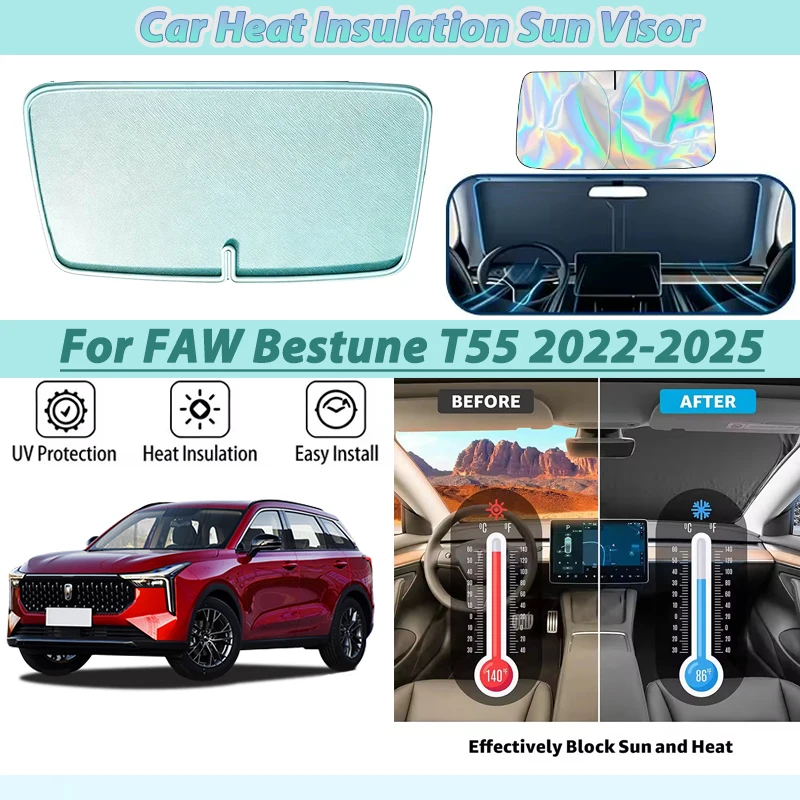 Front Sunshade For FAW Bestune T55 2024 Accessories 2022 2023 2025 Windshield Window Sun Visor Protection UV Sunscreen Sticker
Front Sunshade For FAW Bestune T55 2024 Accessories 2022 2023 2025 Windshield Window Sun Visor Protection UV Sunscreen Sticker