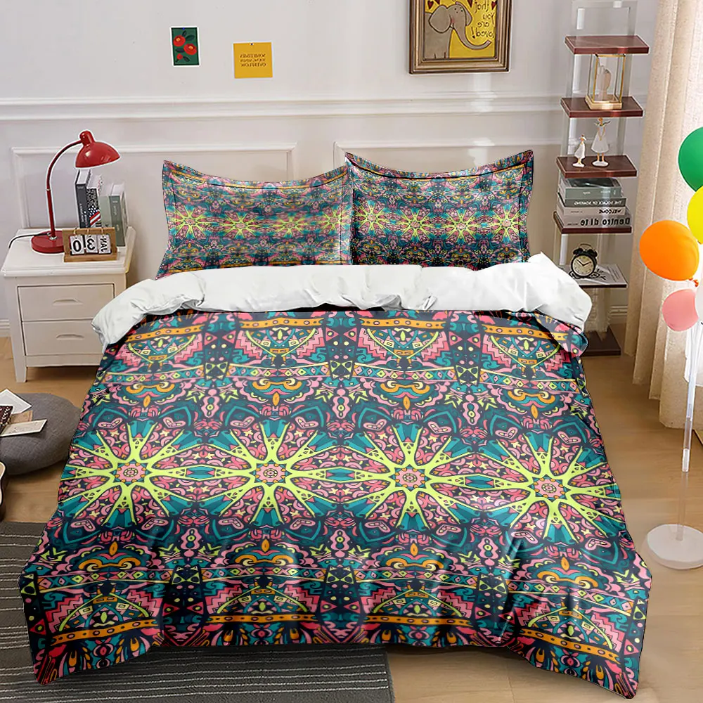 Intricate Colorful Ethnic Pattern Design Print Soft Comfortable Duvet Cover Bedding Set Included 1*Duvet Cover 2*Pillowcases
Intricate Colorful Ethnic Pattern Design Print Soft Comfortable Duvet Cover Bedding Set Included 1*Duvet Cover 2*Pillowcases