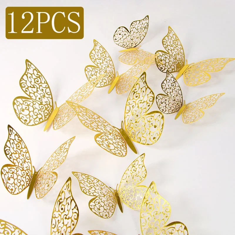 12Pcs Fashion 3D Hollow Butterfly Creative Wall Sticker For DIY Wall Stickers Modern Wall Art Home Decorations DIY Gift
12Pcs Fashion 3D Hollow Butterfly Creative Wall Sticker For DIY Wall Stickers Modern Wall Art Home Decorations DIY Gift