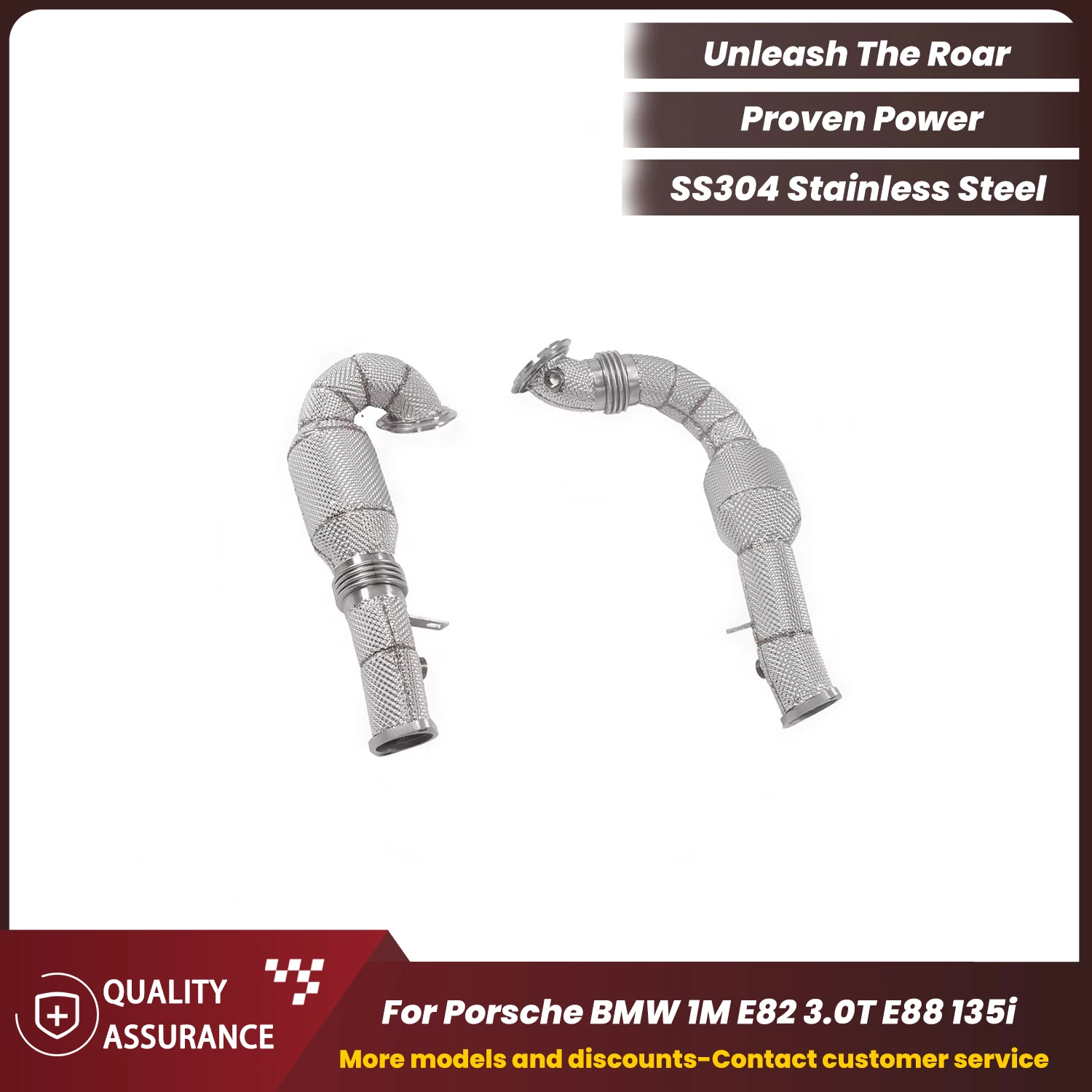 Premium High Flow ECCF SUS304 Headers with Heat Shield for BMW 1M E82 3.0T E88 135i 335i Z4 E89 740I N54
Premium High Flow ECCF SUS304 Headers with Heat Shield for BMW 1M E82 3.0T E88 135i 335i Z4 E89 740I N54