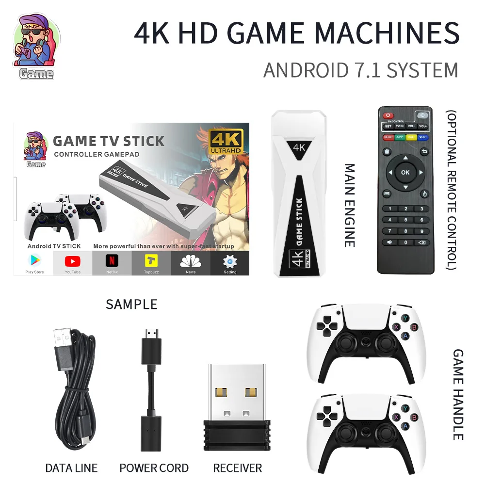 Игровая консоль GT68, 2,4G, беспроводная игровая консоль с Bluetooth, ТВ, 3D игровая консоль высокого разрешения, домашний спарринг 2025
Игровая консоль GT68, 2,4G, беспроводная игровая консоль с Bluetooth, ТВ, 3D игровая консоль высокого разрешения, домашний спарринг 2025
