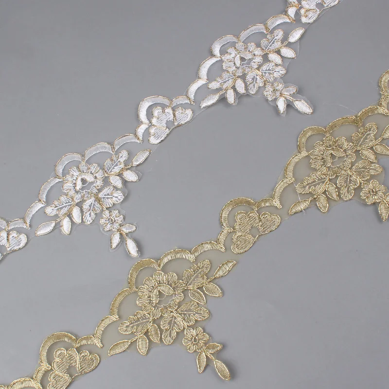 30Yards Ivory White Gold Thread Cording Lace Embroidery Lace Dress Home Textile Sequin Triming Dance Clothes DIY Materals
30Yards Ivory White Gold Thread Cording Lace Embroidery Lace Dress Home Textile Sequin Triming Dance Clothes DIY Materals