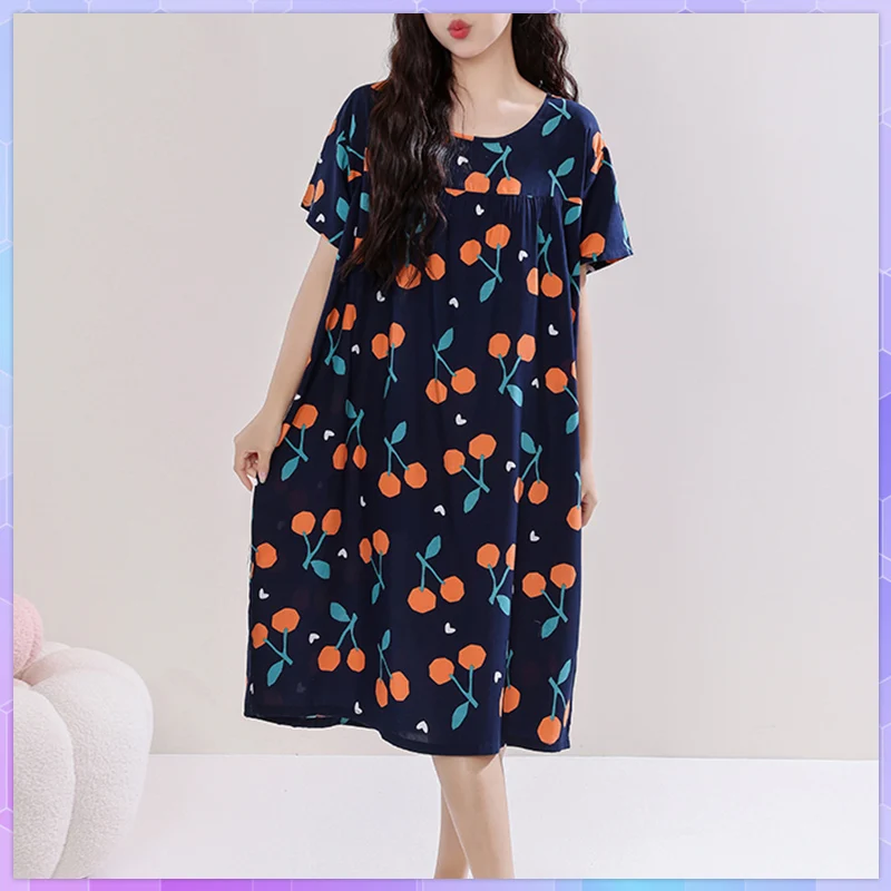 Summer Sleepwear Soft Nightgown Printed Homedress Plus Size Clothes For Women's Pajamas Shirt Nightdress Lingerie Dress пижама
Summer Sleepwear Soft Nightgown Printed Homedress Plus Size Clothes For Women's Pajamas Shirt Nightdress Lingerie Dress пижама