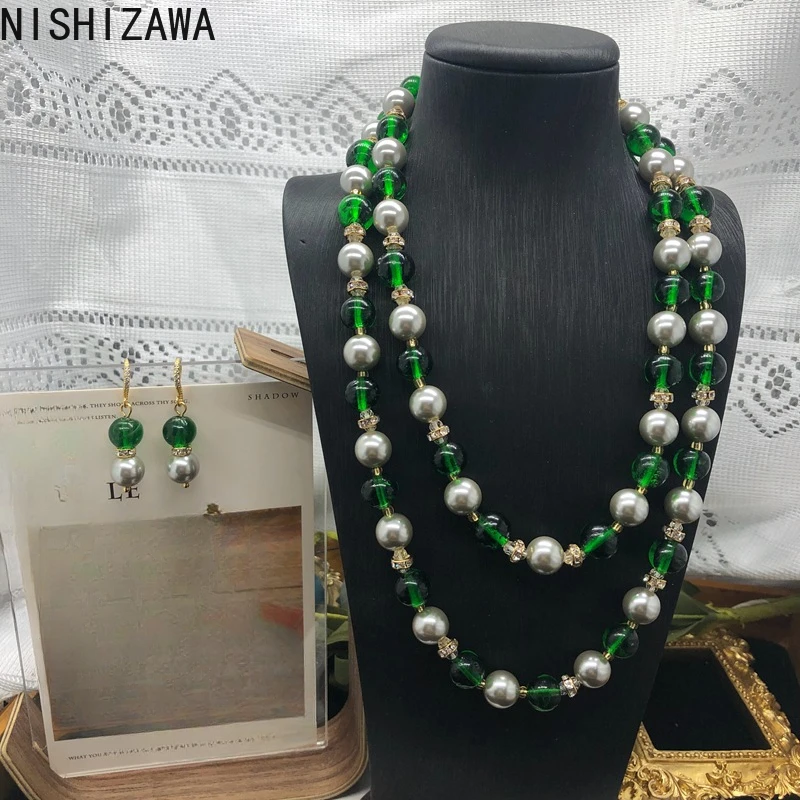 NISHIZAWA Pearls Dangle Earrings for Women Palace Style Evening Party Fashion Jewelry Vintage Elegant Aretes De Mujer
NISHIZAWA Pearls Dangle Earrings for Women Palace Style Evening Party Fashion Jewelry Vintage Elegant Aretes De Mujer