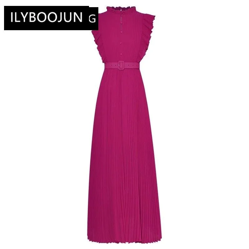 Summer Tank Dress Women O-Neck Butterfly Sleeve Belt Solid Color Elegant Party Pleated 2023 Runway Luxury Brand High Quality
Summer Tank Dress Women O-Neck Butterfly Sleeve Belt Solid Color Elegant Party Pleated 2023 Runway Luxury Brand High Quality