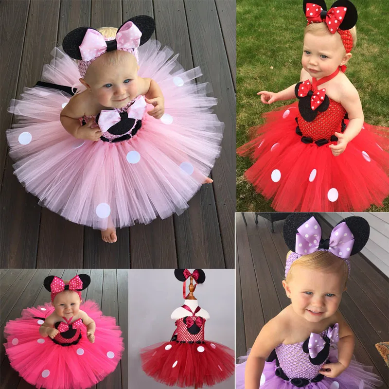 Lovely Girl Pink Cartoon Tutu Dress Baby Crochet Tulle Tutus with Dots Bow and Headband Kids Birthday Polka Dot Costume Cosplay 
Lovely Girl Pink Cartoon Tutu Dress Baby Crochet Tulle Tutus with Dots Bow and Headband Kids Birthday Polka Dot Costume Cosplay