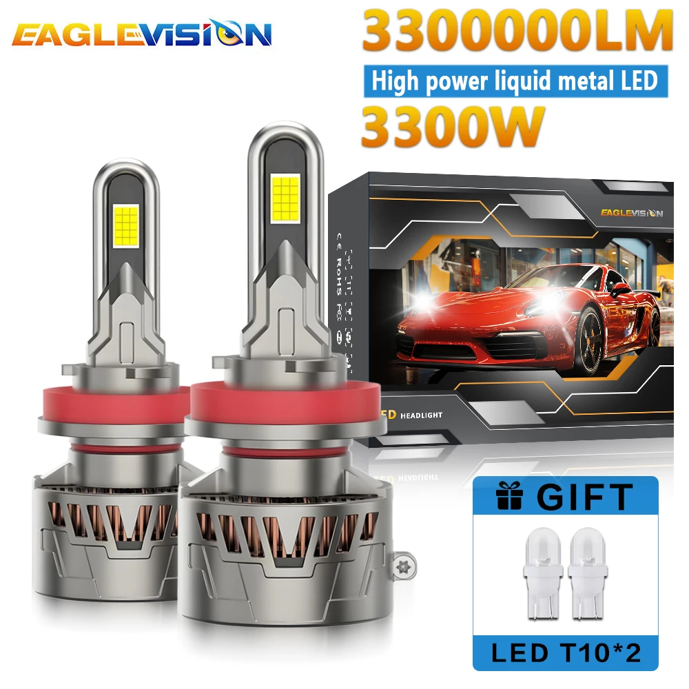 EAGLEVISION 3300W White Projector Headlight Project Led Canbus 12v 24v HB3 HB4 9012 H1 H4 H7 H11 Auto light
EAGLEVISION 3300W White Projector Headlight Project Led Canbus 12v 24v HB3 HB4 9012 H1 H4 H7 H11 Auto light