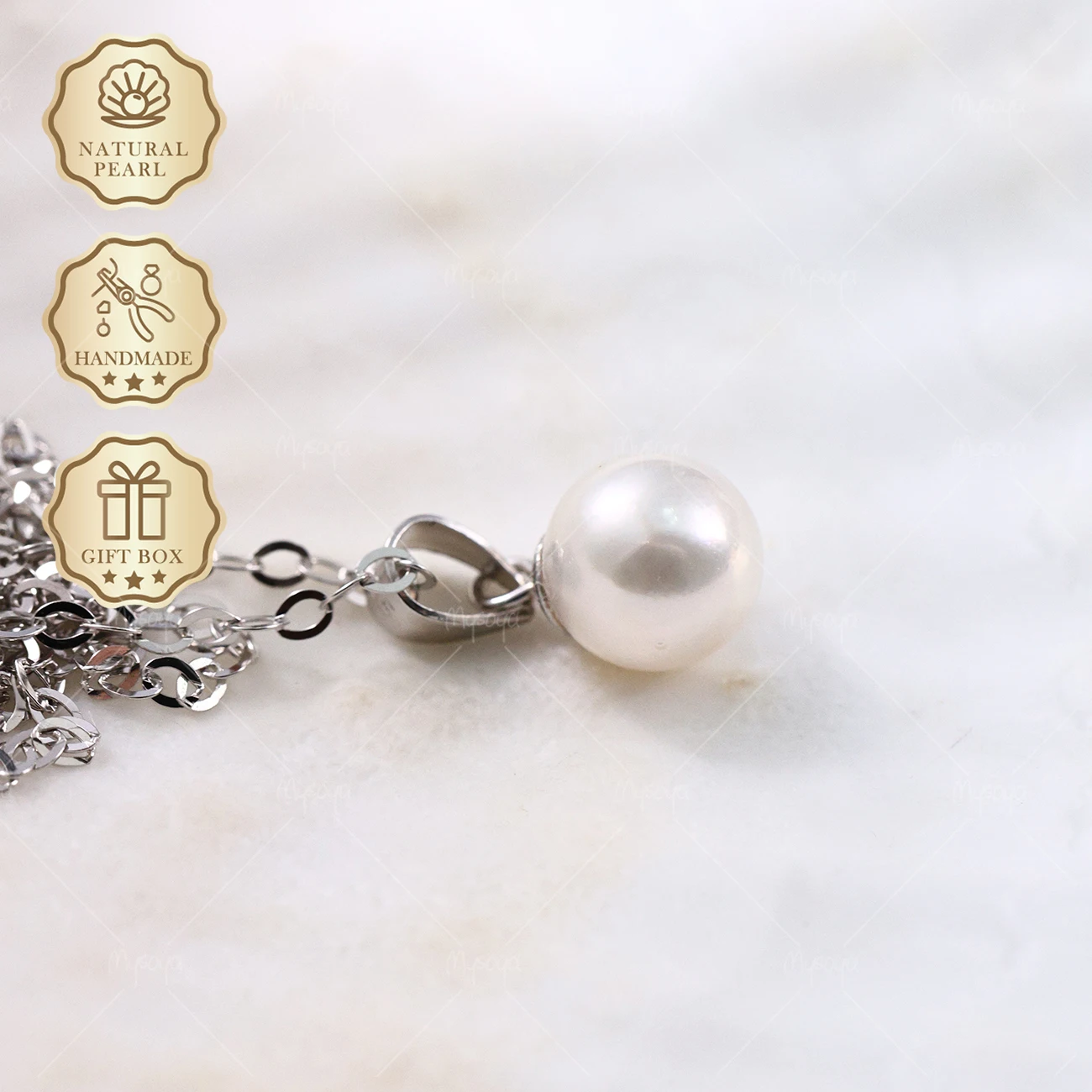 MYSOYA White Akoya Pearl Pendant Necklace 8-8.5mm, Gift Box, Elegant Jewelry S304
MYSOYA White Akoya Pearl Pendant Necklace 8-8.5mm, Gift Box, Elegant Jewelry S304