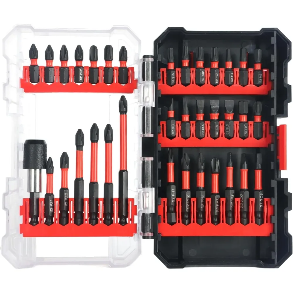 Набор бит для отверток CATITO — 35 предметов, ударный набор стальных отверток S2, противоскользящий магнитный набор электрических отверток, для дома DI
Набор бит для отверток CATITO — 35 предметов, ударный набор стальных отверток S2, противоскользящий магнитный набор электрических отверток, для дома DI