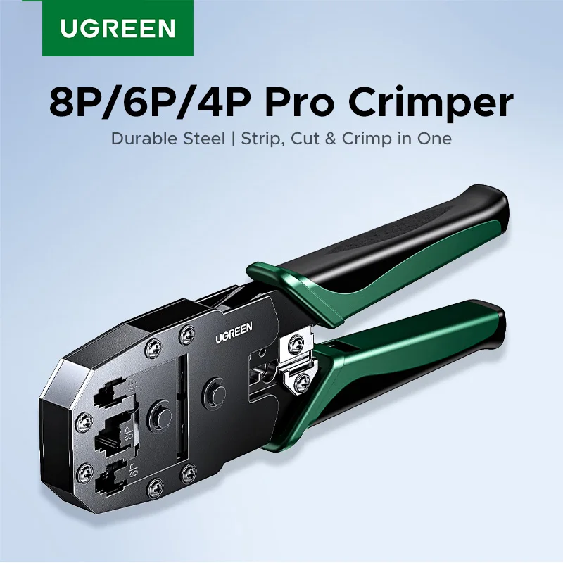 UGREEN RJ45 Crimper Tool Network Cable Punch Lan Tools for Cat5e/6/6a 8P Ethernet Cable RJ45 connector 6P RJ11 connector Plug
UGREEN RJ45 Crimper Tool Network Cable Punch Lan Tools for Cat5e/6/6a 8P Ethernet Cable RJ45 connector 6P RJ11 connector Plug