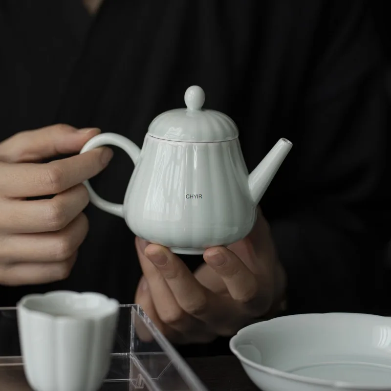 Yingqing Тыквенный горшок Керамический чайник для приготовления чая Офисный маленький чайник для питья одного человека с отверстием для фильтра Простой домашний чай Кунг-фу
Yingqing Тыквенный горшок Керамический чайник для приготовления чая Офисный маленький чайник для питья одного человека с отверстием для фильтра Простой домашний чай Кунг-фу