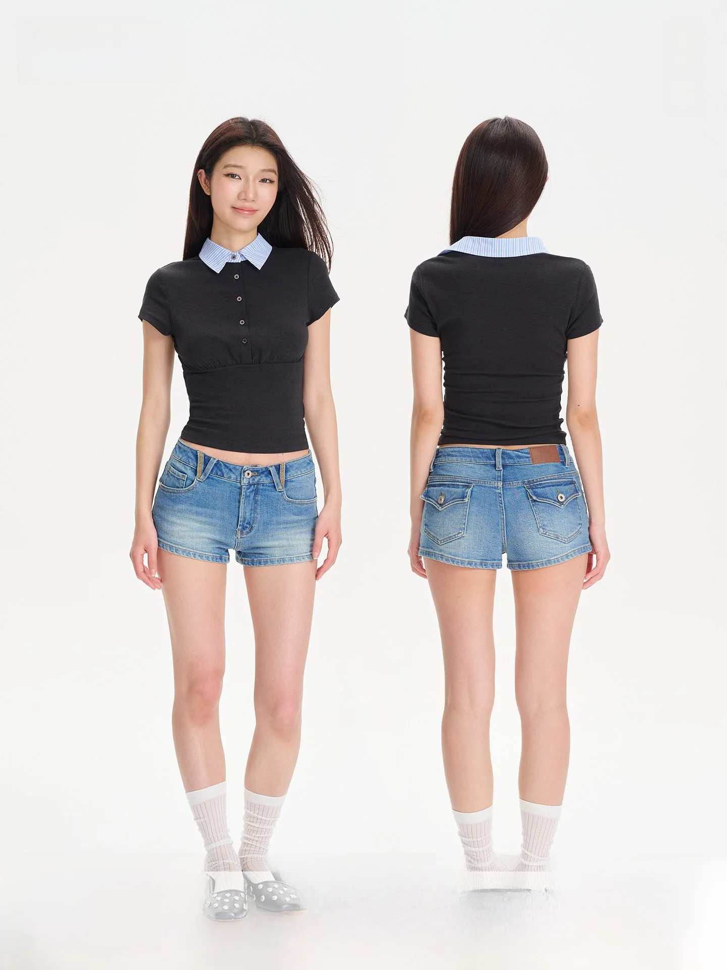 Yuuue Spring Summer Vintage Washed Denim Shorts Women's Slim Fit Low Waist Short Pants Sexy Cotton Feel Hot Girl Jeans
Yuuue Spring Summer Vintage Washed Denim Shorts Women's Slim Fit Low Waist Short Pants Sexy Cotton Feel Hot Girl Jeans