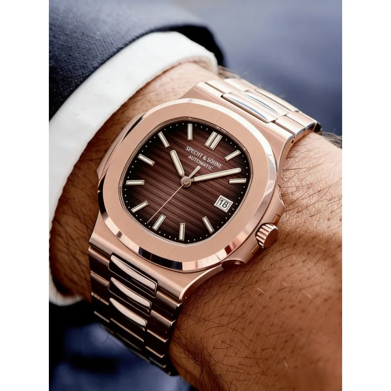 New Top Brand Specht & Söhne 40mm Automatic Mechanical Watch For Men Rose Gold Miyota 8215 Movement Waterproof Relogio Masculino
New Top Brand Specht & Söhne 40mm Automatic Mechanical Watch For Men Rose Gold Miyota 8215 Movement Waterproof Relogio Masculino