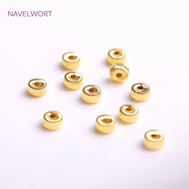 18K Gold Plating Texture Spacer Beads Brass Flat Round Stripe Beads DIY Jewelry Making Accessories Wholesale
18K Gold Plating Texture Spacer Beads Brass Flat Round Stripe Beads DIY Jewelry Making Accessories Wholesale