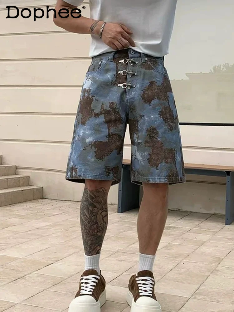 2026 Men's Summer Fashion Loose Handsome Shorts Airplane Buckle Design Denim Shorts Trendy Personality Straight Five-point Pants
2026 Men's Summer Fashion Loose Handsome Shorts Airplane Buckle Design Denim Shorts Trendy Personality Straight Five-point Pants