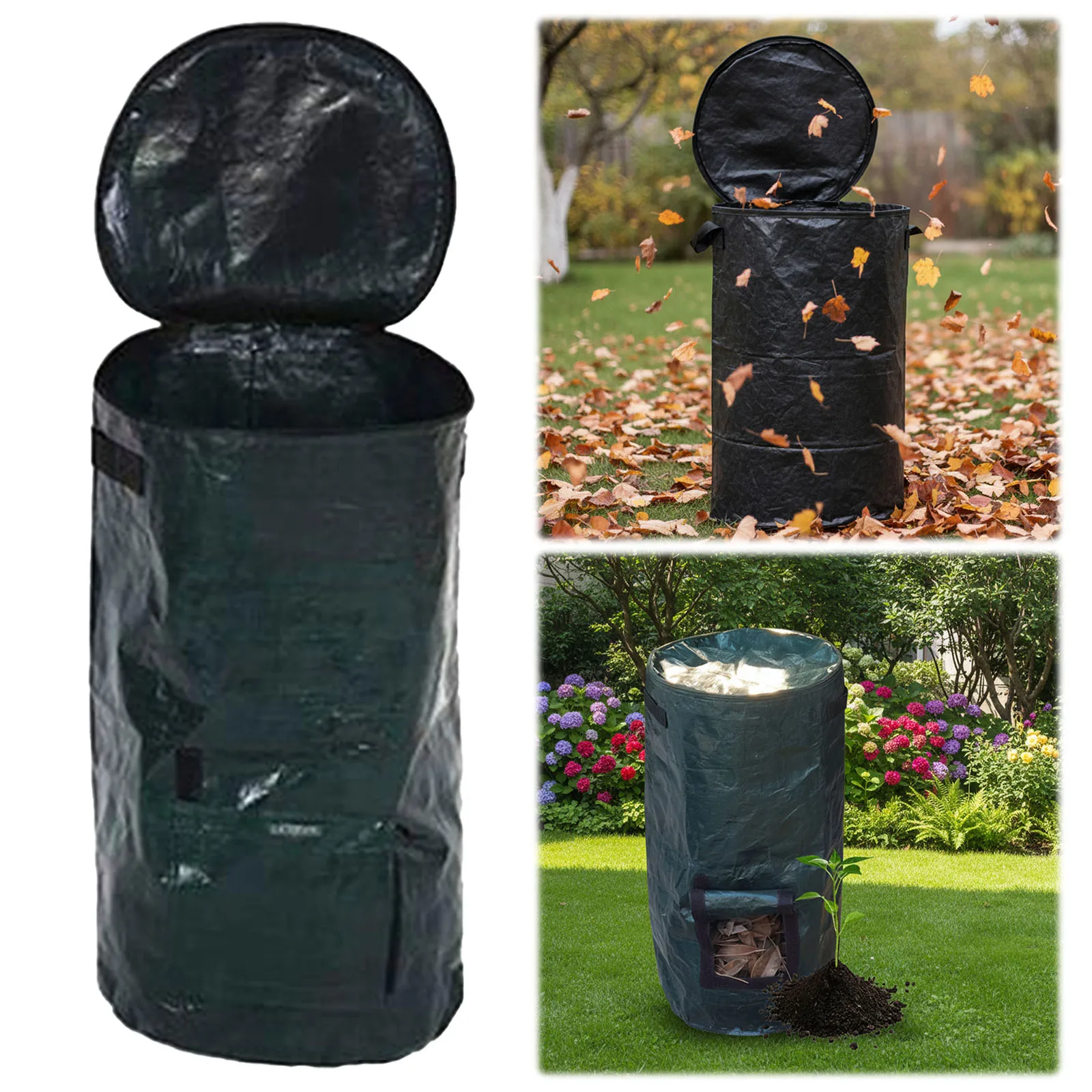 Organic Fertilizer Fermented Bag with Lid Collapsible Leaf Lawn Bags Sealed Gardening Container for Fruit Kitchen Waste Grower
Organic Fertilizer Fermented Bag with Lid Collapsible Leaf Lawn Bags Sealed Gardening Container for Fruit Kitchen Waste Grower