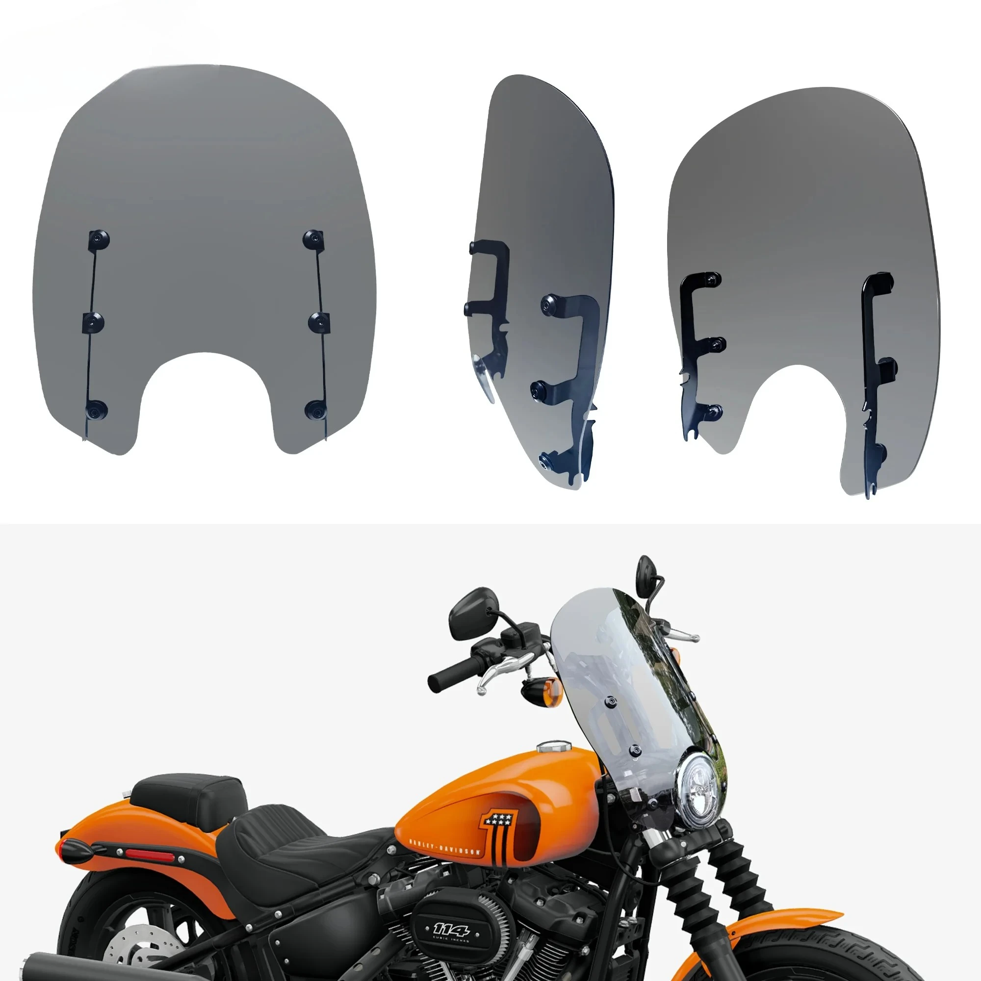 Motorcycle Front Windshield Street Bob Wind Protection For Harley FXDB FXBB FXBBS Dyna Standard FXST Low Rider FXLR FXCW Rocker
Motorcycle Front Windshield Street Bob Wind Protection For Harley FXDB FXBB FXBBS Dyna Standard FXST Low Rider FXLR FXCW Rocker
