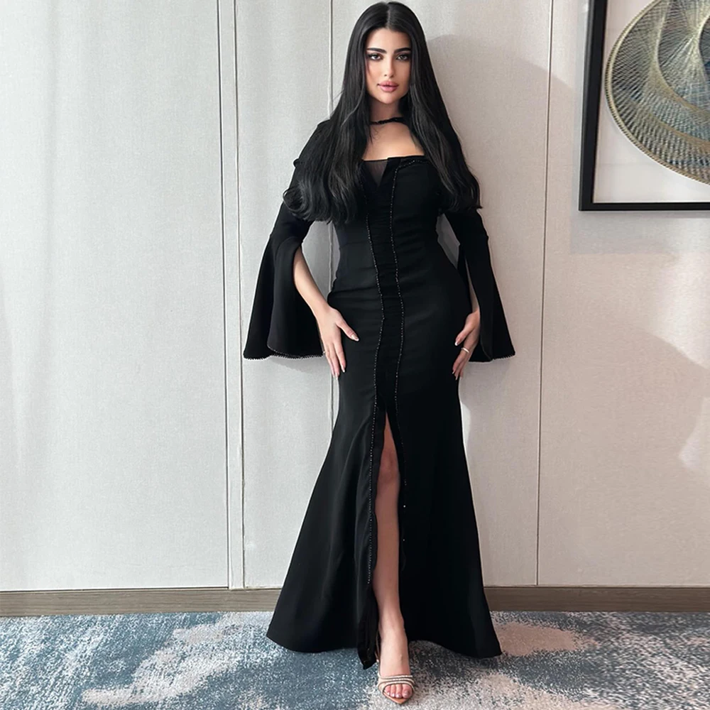 Formal Square Collar Jersey Evening Dress Classic Mermaid Party Dresses Fashion Long Sleeves Customized Special Occasion Gowns
Formal Square Collar Jersey Evening Dress Classic Mermaid Party Dresses Fashion Long Sleeves Customized Special Occasion Gowns