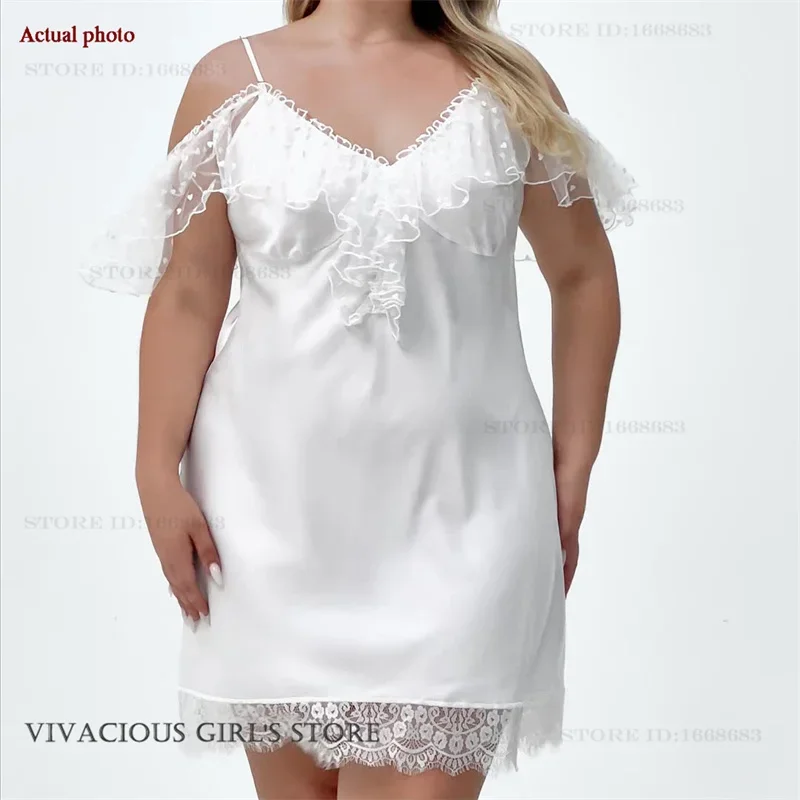 Сексуальное белое кружевное нижнее белье, ночное платье, женская одежда для сна, шелковая атласная домашняя одежда больших размеров, элегантная ночная рубашка во французском стиле, одежда для дома
Сексуальное белое кружевное нижнее белье, ночное платье, женская одежда для сна, шелковая атласная домашняя одежда больших размеров, элегантная ночная рубашка во французском стиле, одежда для дома