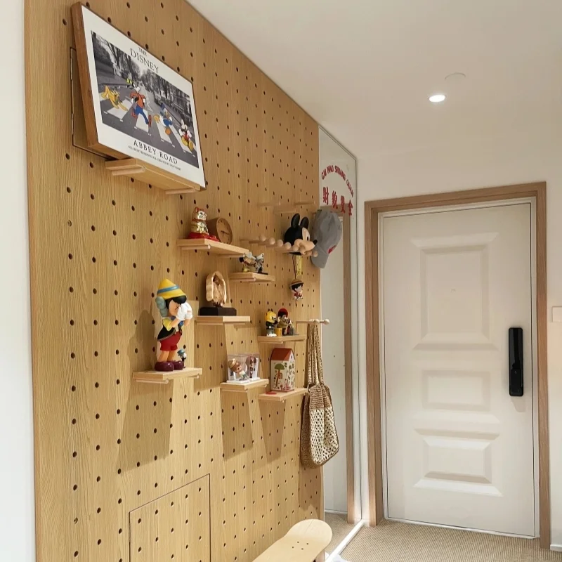 Solid wood hole board custom display stand wooden desktop wall desk storage wall entrance porch rack
Solid wood hole board custom display stand wooden desktop wall desk storage wall entrance porch rack