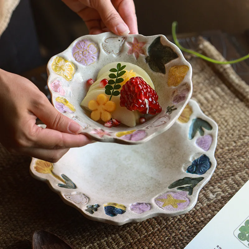 Vintage Floral and Bird Coarse Pottery Dessert Fruit Plate Coffee Cup Household Kitchen Tableware Salad Bowl Teacup Home Decor
Vintage Floral and Bird Coarse Pottery Dessert Fruit Plate Coffee Cup Household Kitchen Tableware Salad Bowl Teacup Home Decor