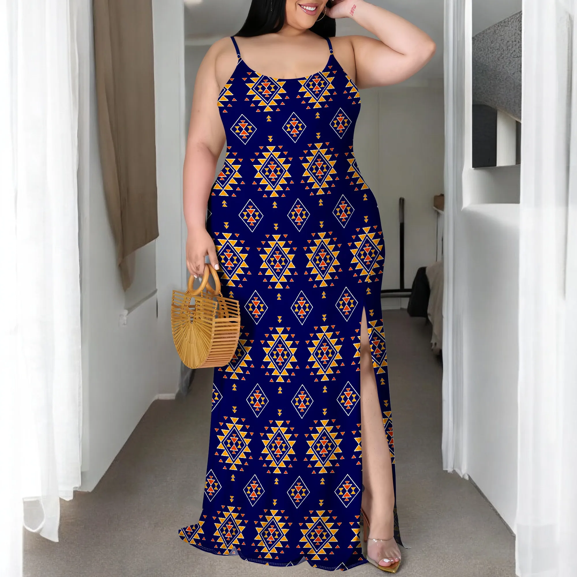 Plus Size Womens Sexy Casual Dresses for Curvy Women 3D Printed halterneck Leeveless Slip Dress Loose Maxi Dress
Plus Size Womens Sexy Casual Dresses for Curvy Women 3D Printed halterneck Leeveless Slip Dress Loose Maxi Dress