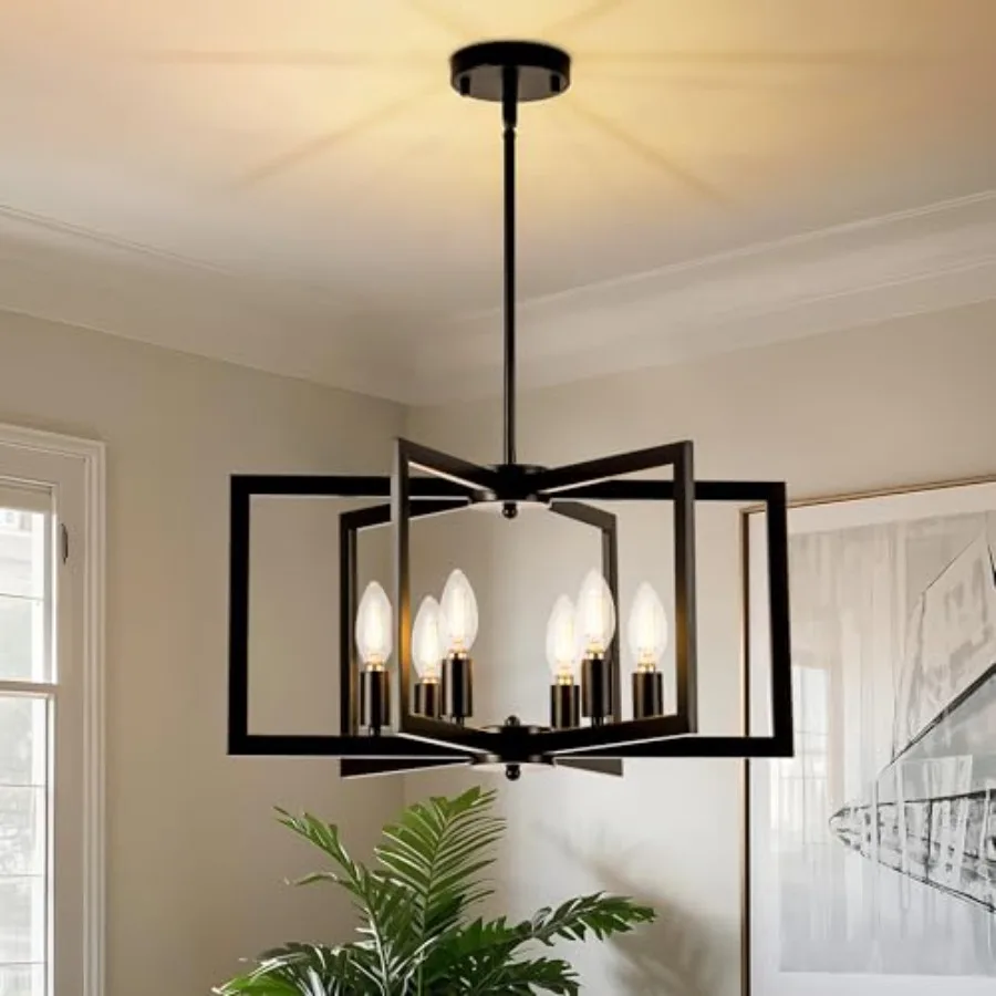 Modern Chandeliers for Dining Room Industrial Metal Chandelier 6-Light Adjustable Pendant Light for Farmhouse Kitchen Living Ro
Modern Chandeliers for Dining Room Industrial Metal Chandelier 6-Light Adjustable Pendant Light for Farmhouse Kitchen Living Ro
