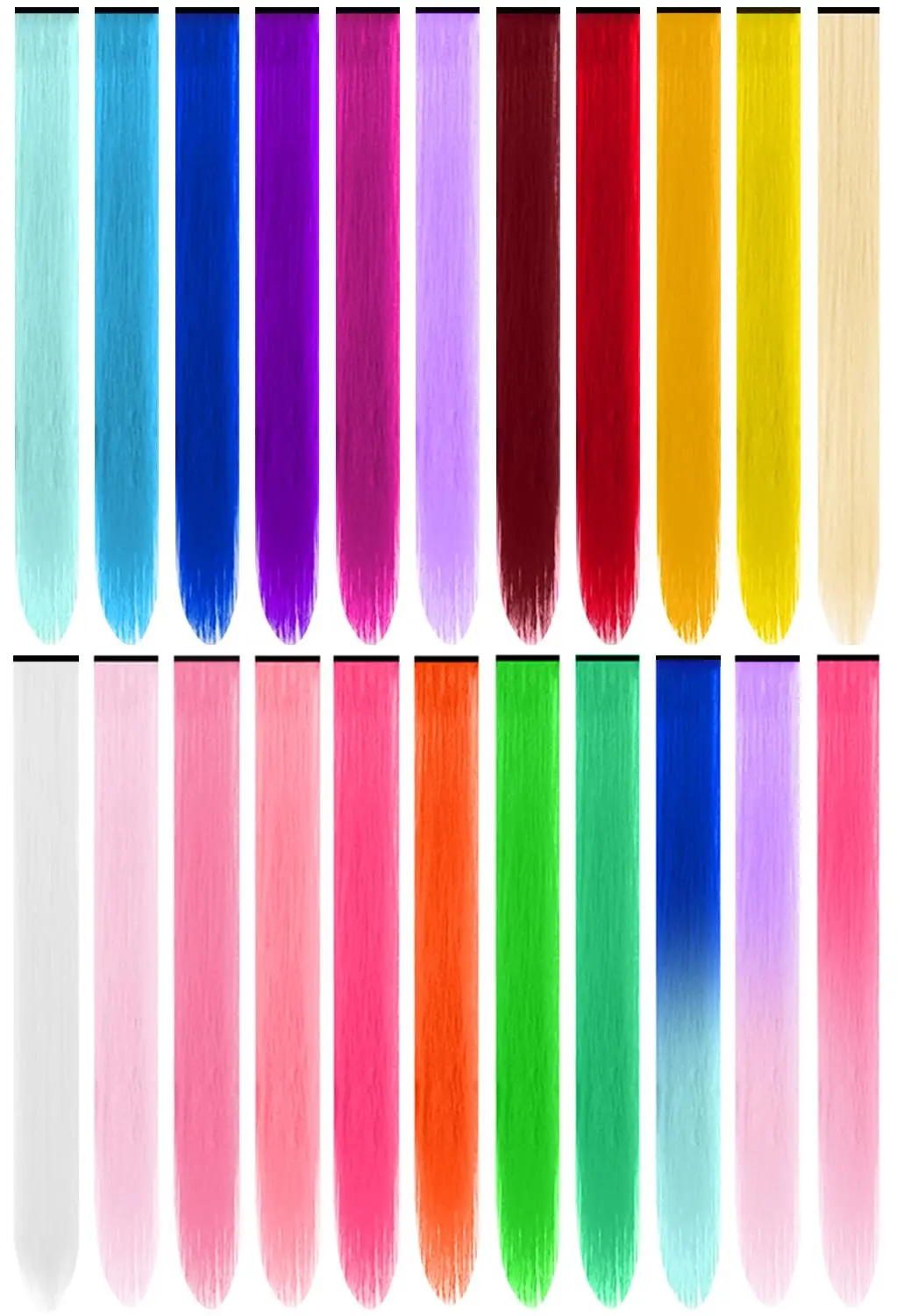 22 Pcs Rainbow Hair Extensions, Clip-in Synthetic Highlights 22 inch for Women & Girls, Party Favor
22 Pcs Rainbow Hair Extensions, Clip-in Synthetic Highlights 22 inch for Women & Girls, Party Favor