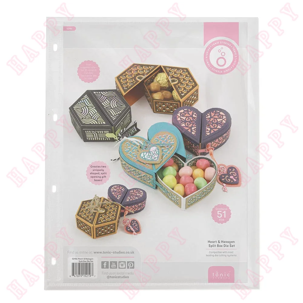 Heart And Hexagon Split Box Metal Cutting Dies Decoration For DIY Scrapbook Diary Album Paper Template Card Embossing Handcraft
Heart And Hexagon Split Box Metal Cutting Dies Decoration For DIY Scrapbook Diary Album Paper Template Card Embossing Handcraft