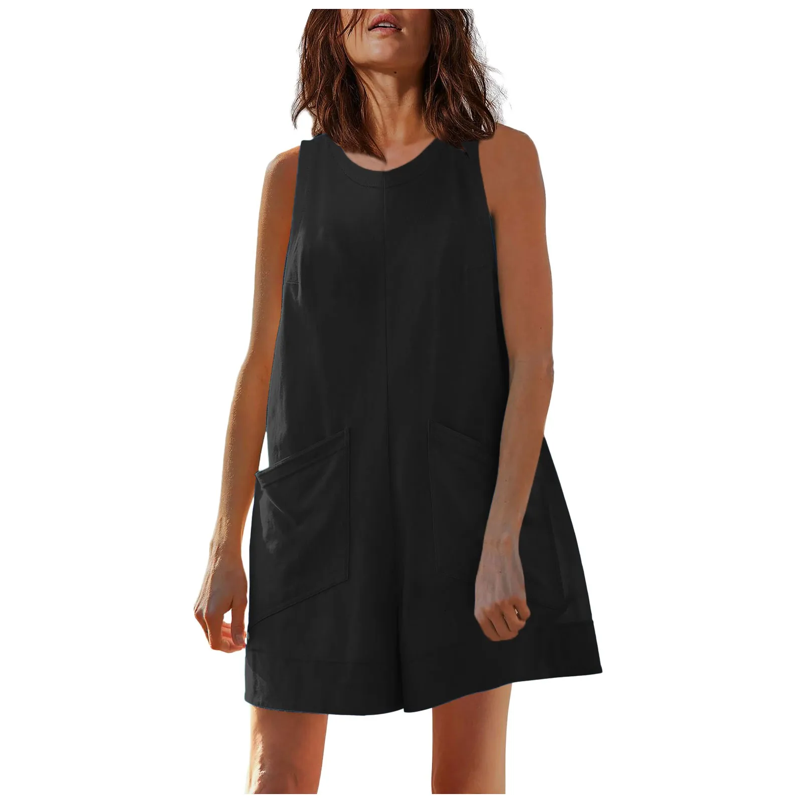 Women Casual Rompers Stretchy Summer Sleeveless Shorts Jumpsuits With Pockets Cropped Jumpsuits for Women
Women Casual Rompers Stretchy Summer Sleeveless Shorts Jumpsuits With Pockets Cropped Jumpsuits for Women