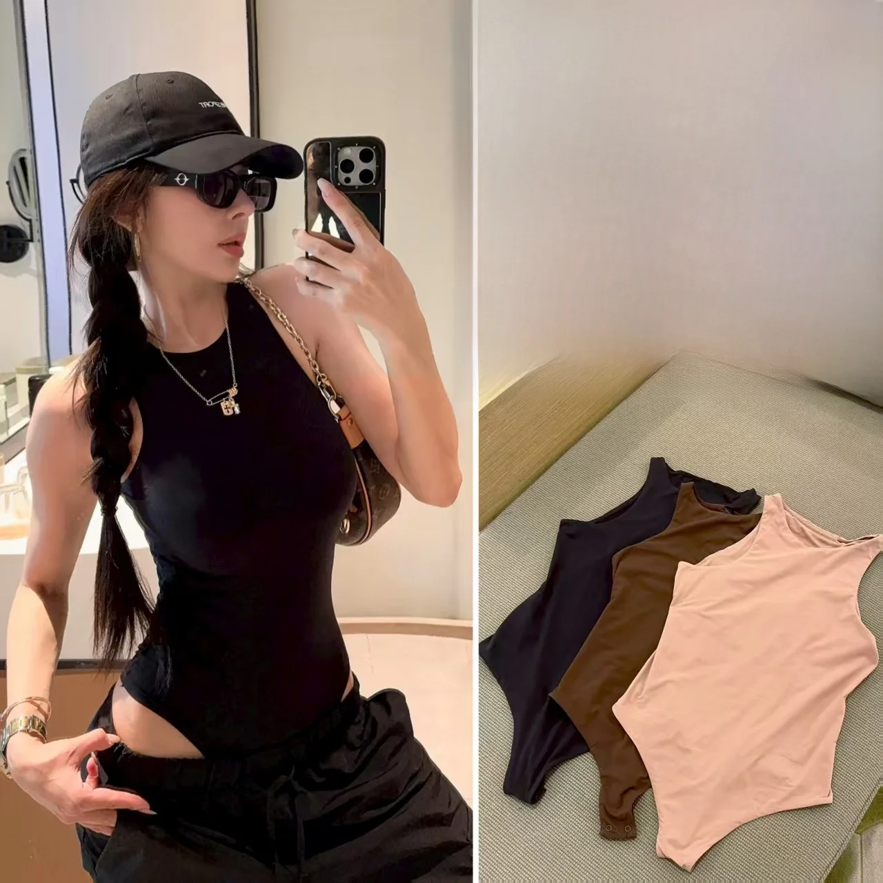 Sexy Spicy Girl Pure Desire Style Women's Slim Fit One-Piece Strap Vest Underwear Base Shirt Can Be Worn outside Top
Sexy Spicy Girl Pure Desire Style Women's Slim Fit One-Piece Strap Vest Underwear Base Shirt Can Be Worn outside Top